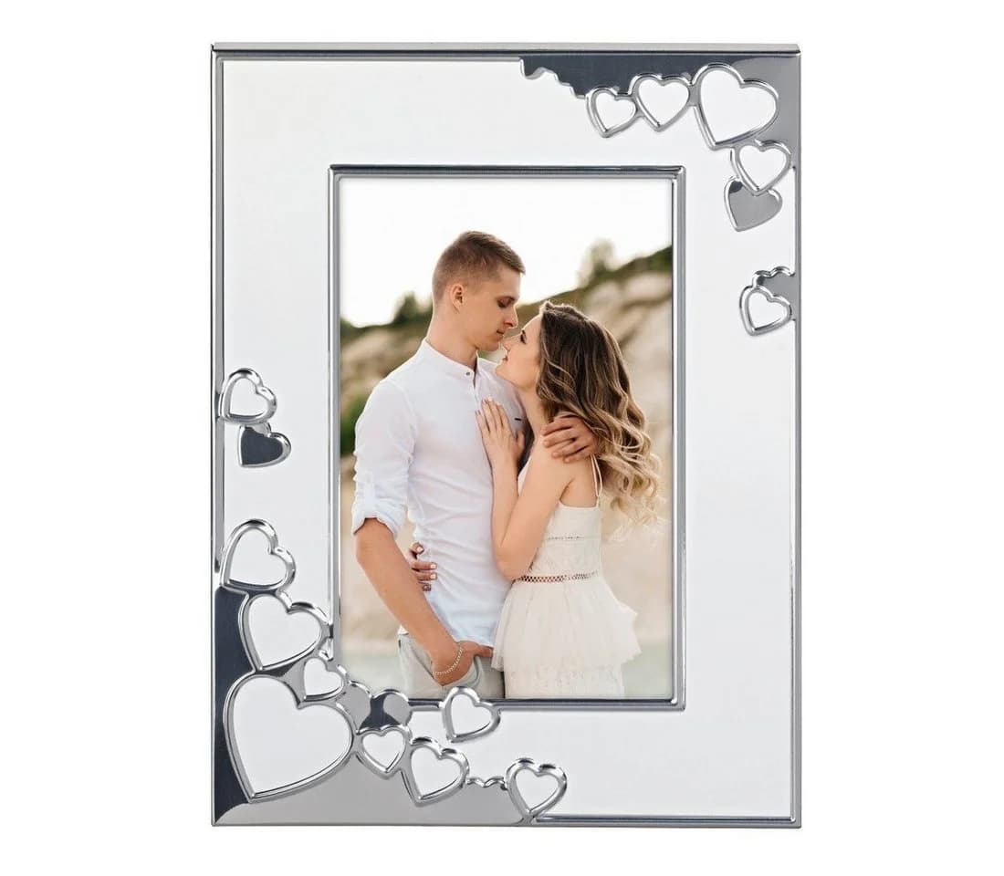 Hama Portraitrahmen Bilderrahmen 10 x 15 cm Silber Aluminium Herz - Bild 2