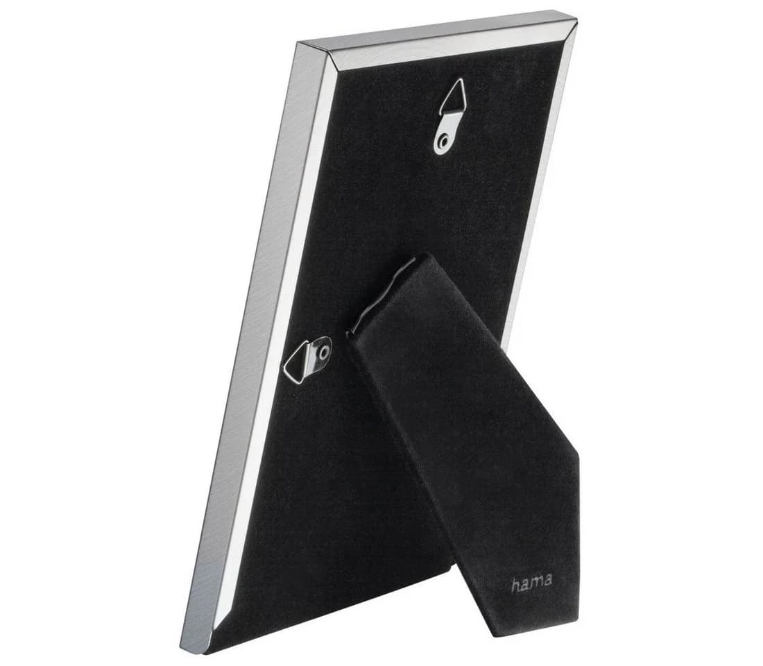 Hama Portraitrahmen Silber 10x15 cm Aufhängbar Aufstellbar Aluminium - Bild 4
