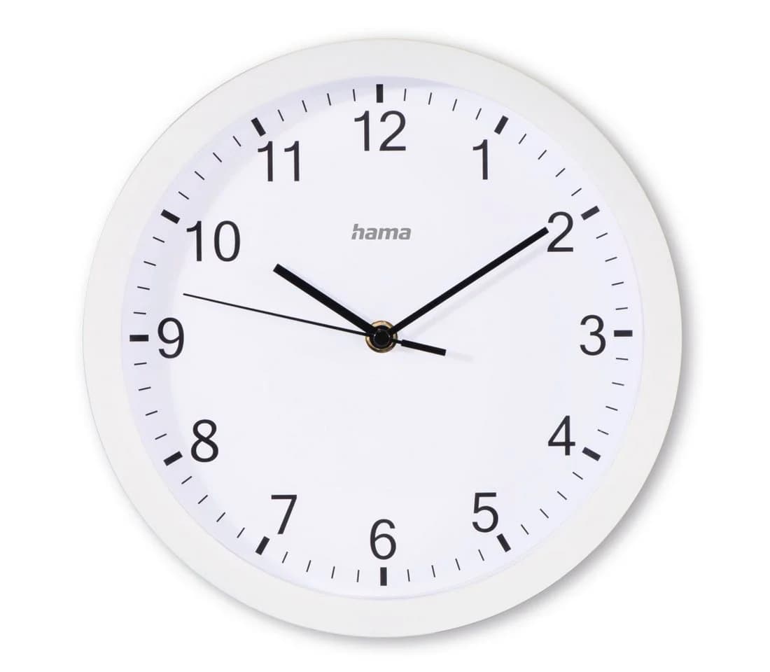 Hama Wanduhr Elba Weiß 25 cm Geräuscharm Quarzuhr - Bild 4