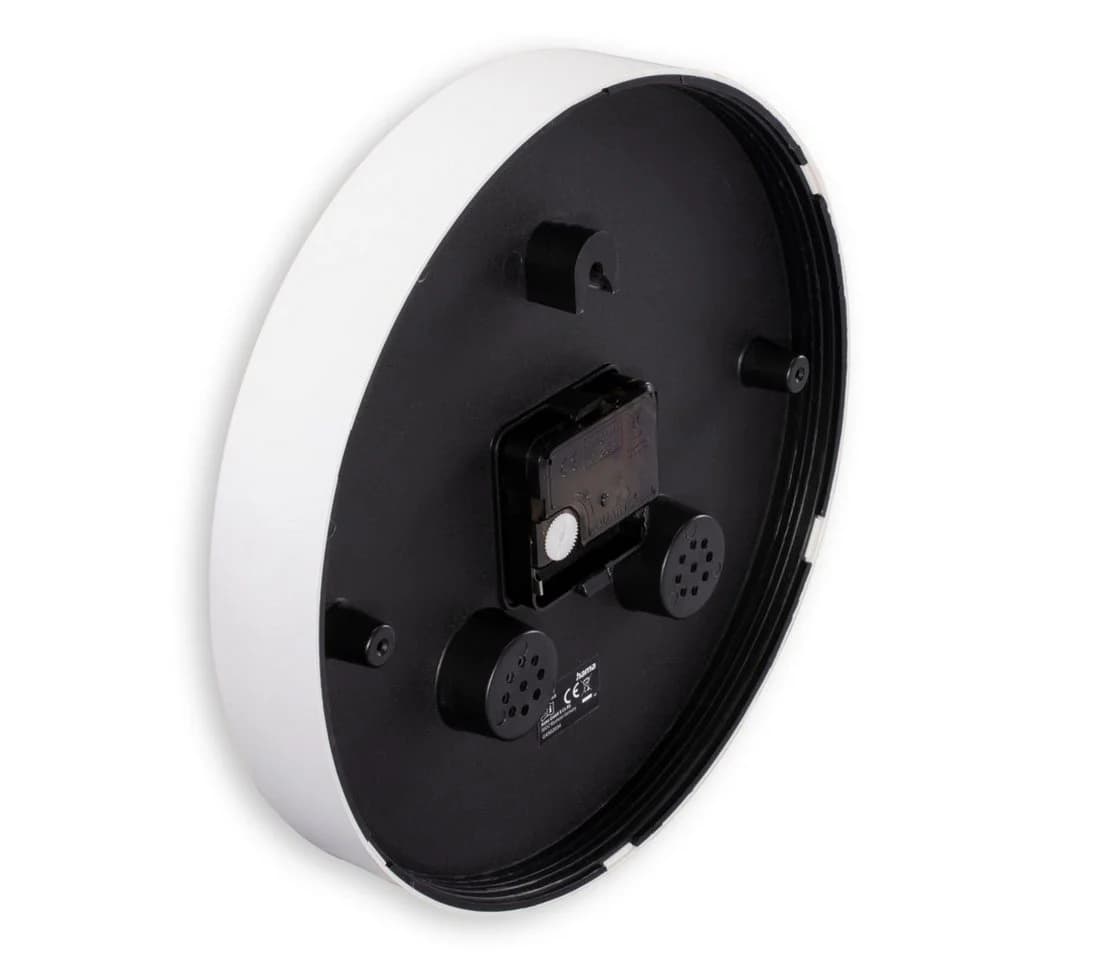 Hama Wanduhr Elba Weiß 25 cm Geräuscharm Quarzuhr - Bild 5