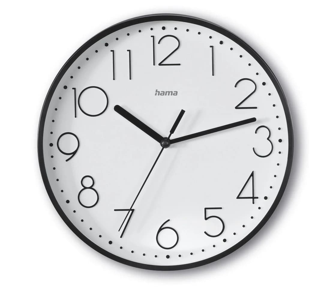 Hama Wanduhr Salina Schwarz 22cm Geräuscharm Analog - Bild 2