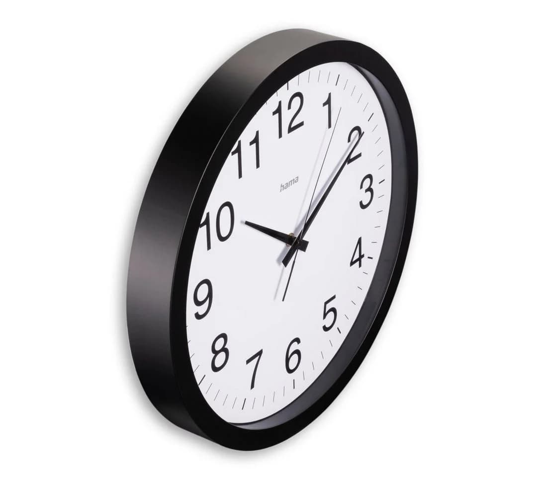 HAMA Wanduhr Aruba 40cm Schwarz