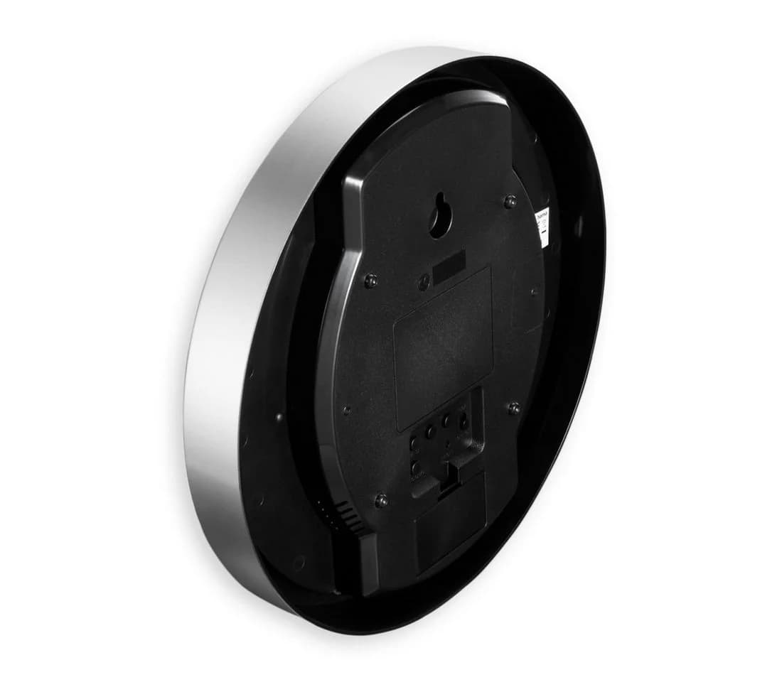 HAMA DCF-Funkuhr Moorea Silber Weiß Wanduhr mit Temperaturanzeige - Bild 3
