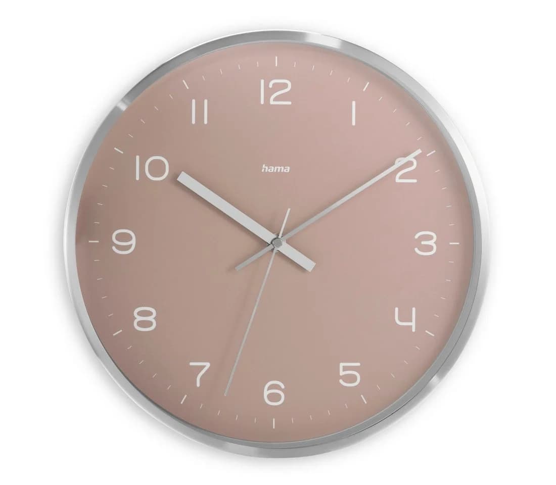 Hama Funkwanduhr Fidschi Silber Rosa Aluminium - Bild 2