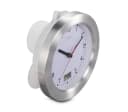 Hama Wanduhr Mauritius Silber mit Thermometer und Saugnäpfen Bild 1