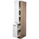 FLEX-WELL Apothekerschrank Florenz Hochglanz Weiß Sonoma Eiche Bild 1