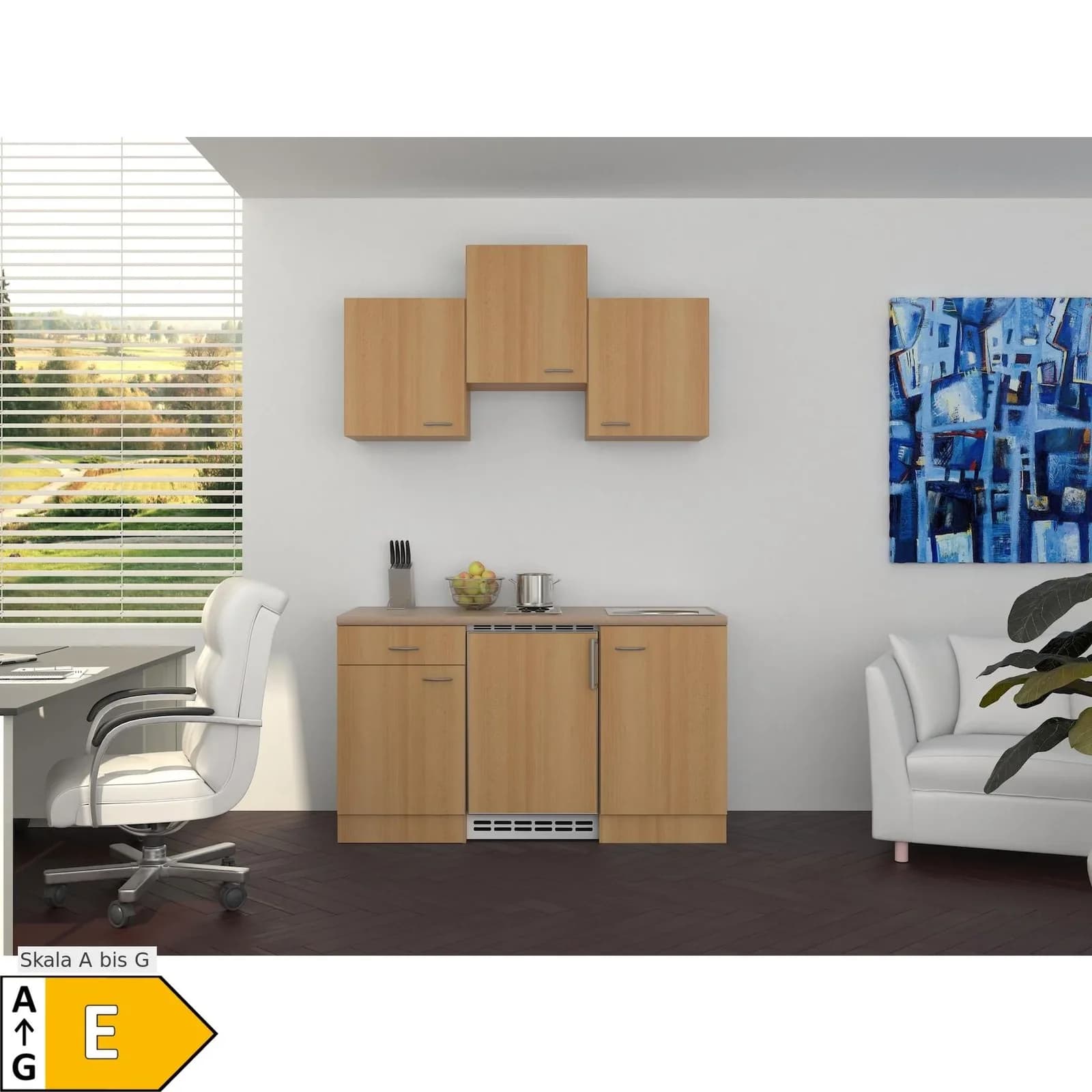 Flex-Well Küchenzeile 150 cm Nano