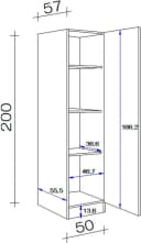 FLEX-WELL Seitenschrank Wito Weiß Holzwerkstoff Bild 3