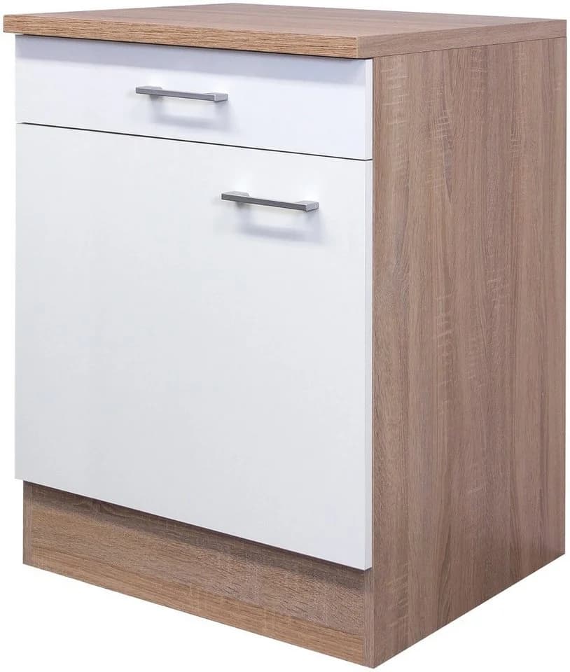 FLEX-WELL Unterschrank Samoa Weiß Sonoma Eiche 60cm - Bild 2