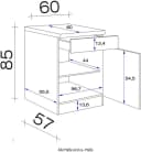 FLEX-WELL Unterschrank Samoa Weiß Sonoma Eiche 60cm Bild 3