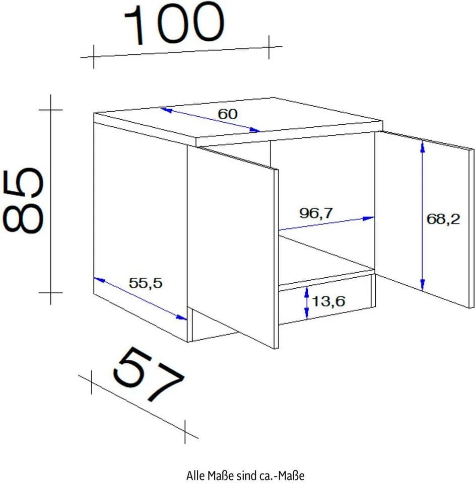 FLEX-WELL Spülenschrank Samoa Weiß 100cm mit Einbauspüle - Bild 3