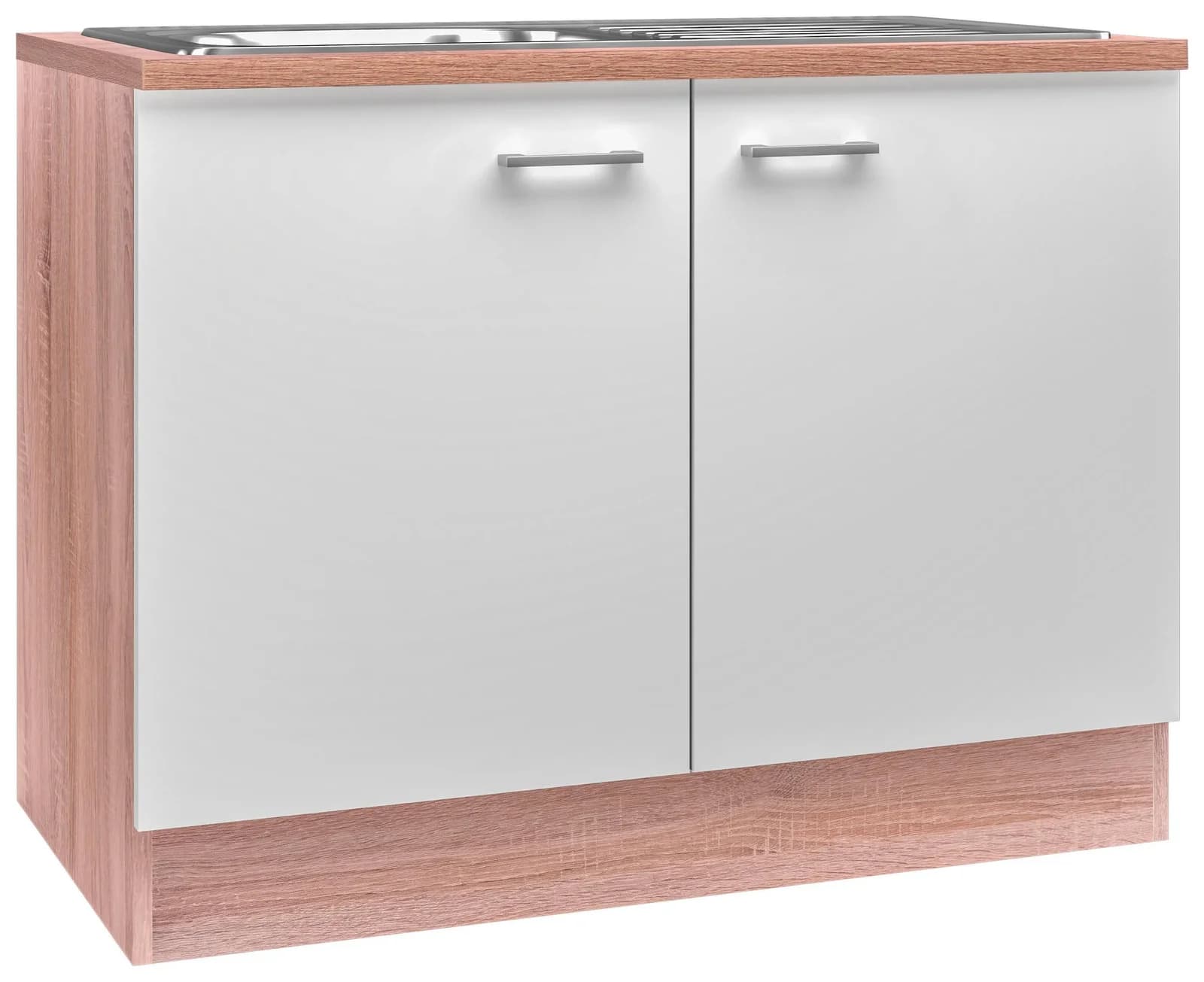 FLEX-WELL Spülenschrank Samoa Weiß 100cm mit Einbauspüle - Bild 4