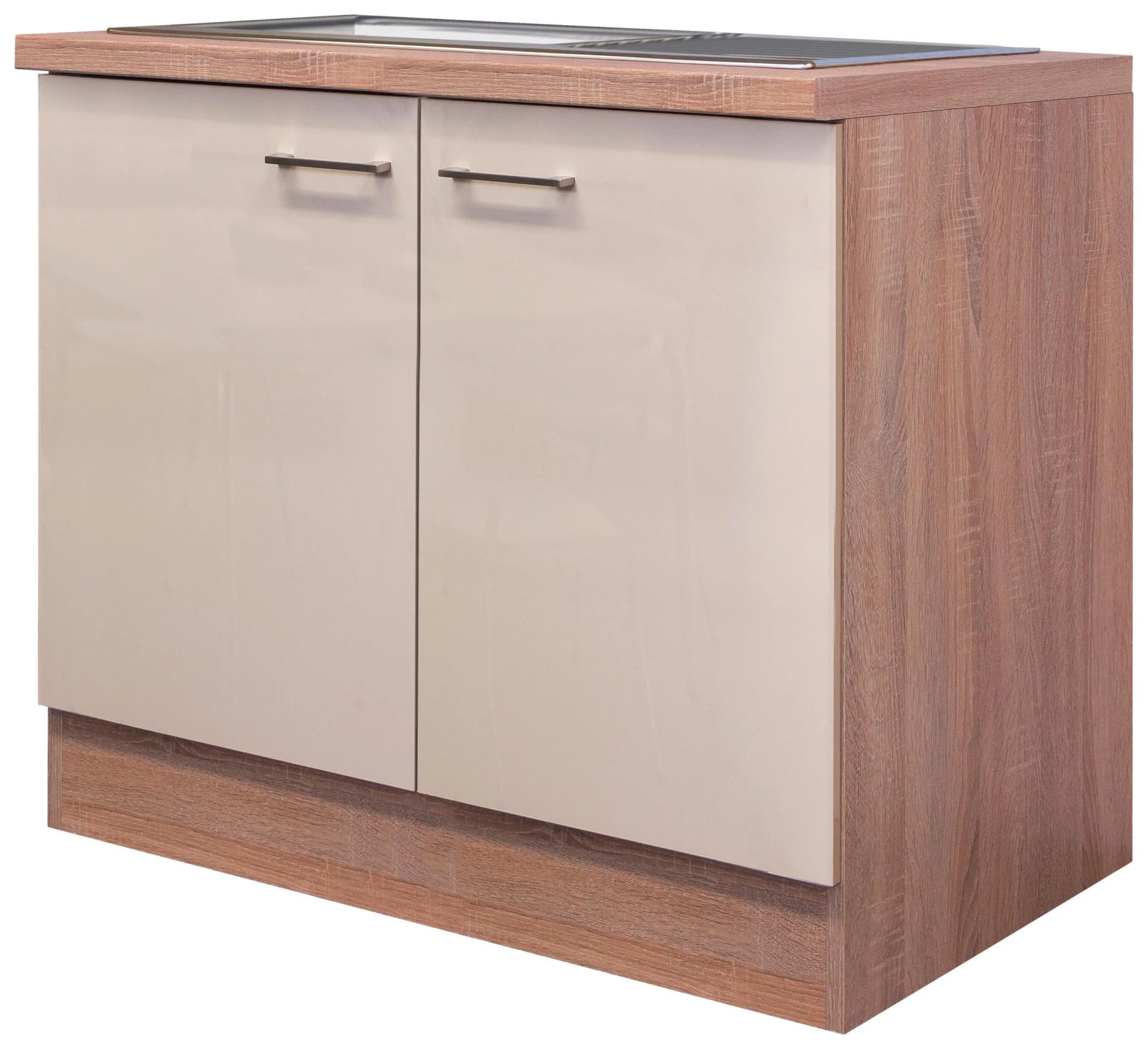 Flex-Well Spülenschrank Nepal 100 cm braun mit Einbauspüle - Bild 2