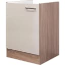 Flex-Well Spülenschrank Nepal Weiß/Braun Edelstahlgriff Bild 1