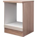 Flex-Well Herd-Umbauschrank Nepal 60 cm Eiche Weiß Silber Bild 1
