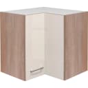 Flex-Well Eck-Hängeschrank Nepal Weiß/Silber mit Metallgriff Bild 1