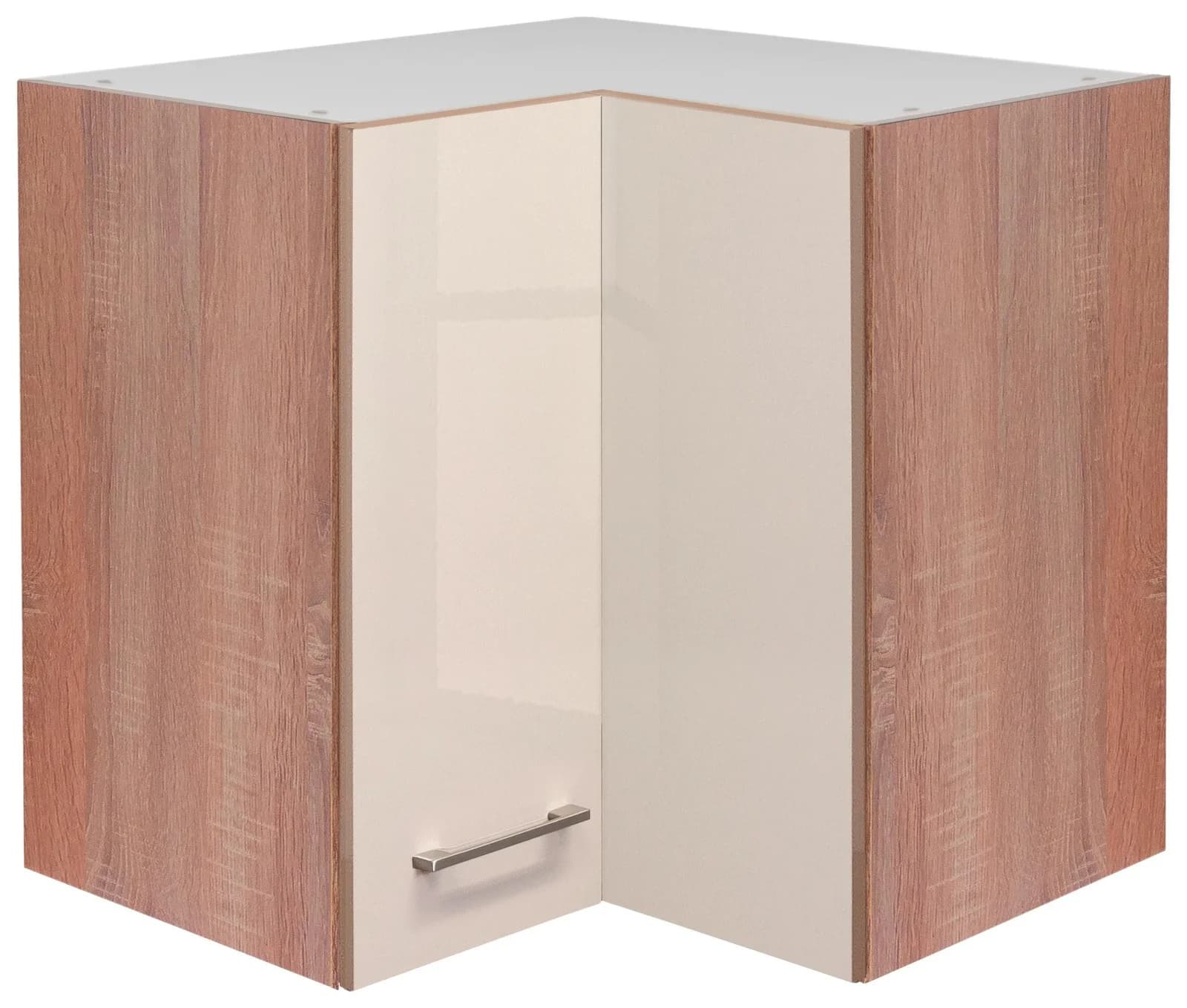 Flex-Well Eck-Hängeschrank Nepal Weiß/Silber mit Metallgriff - Bild 2