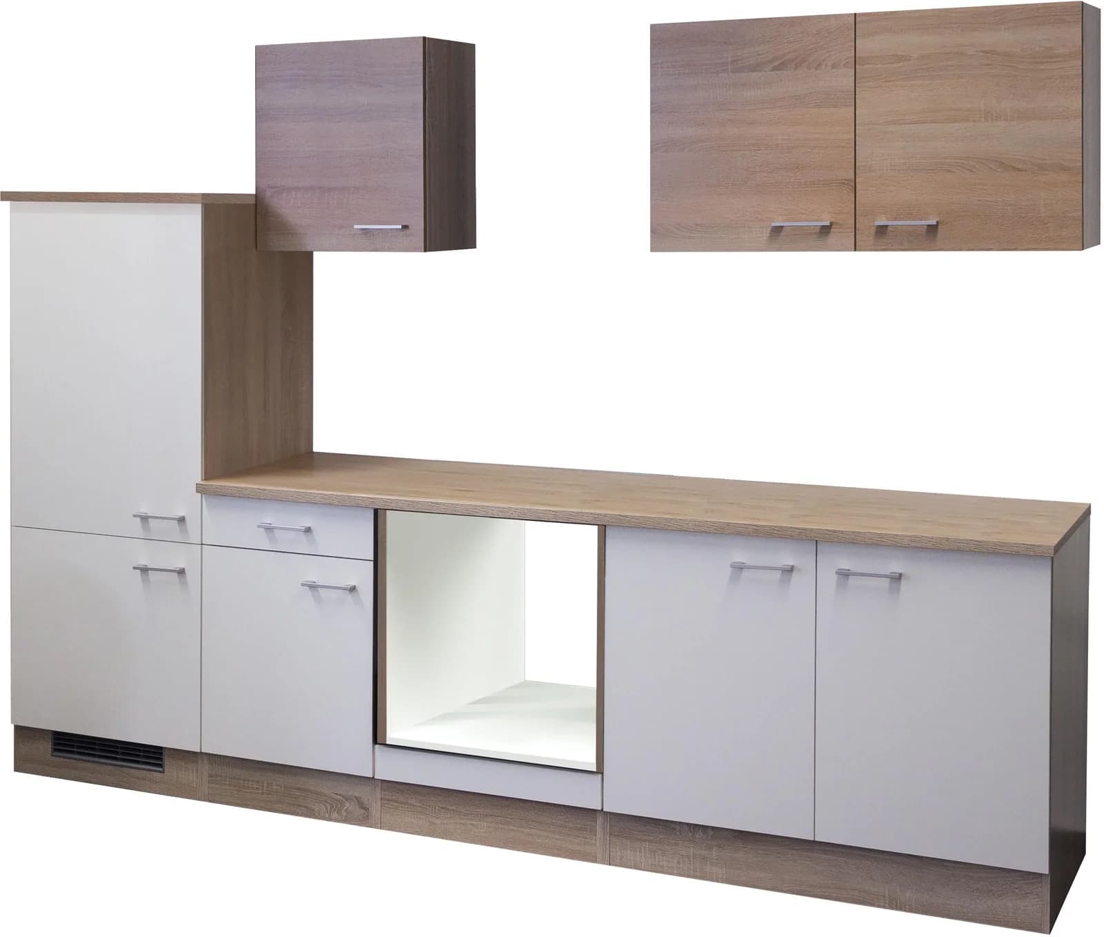 Flex-Well Küchenzeile Samoa Weiß Sonoma Eiche 270 cm
