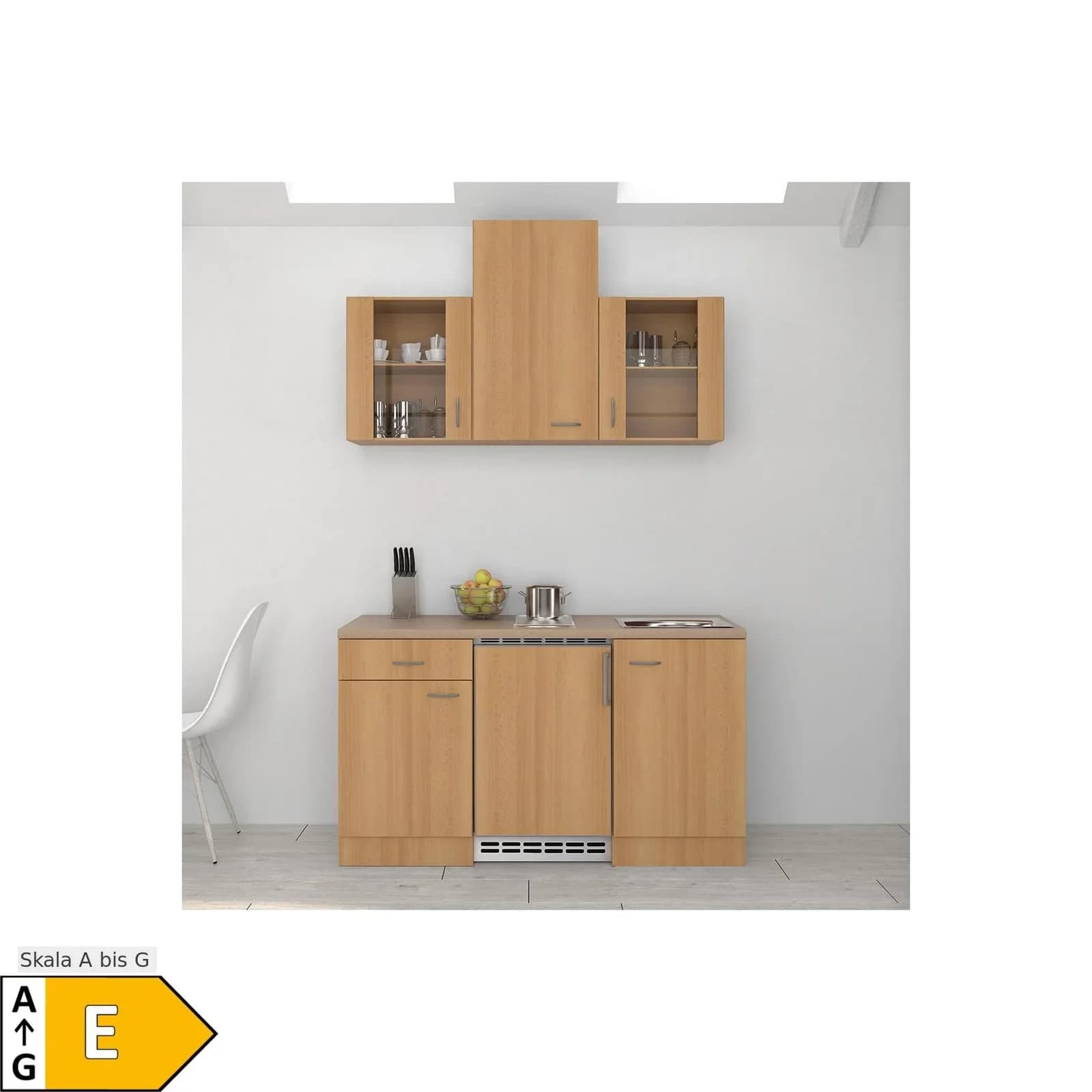 Flex-Well Küchenzeile 150 cm Nano