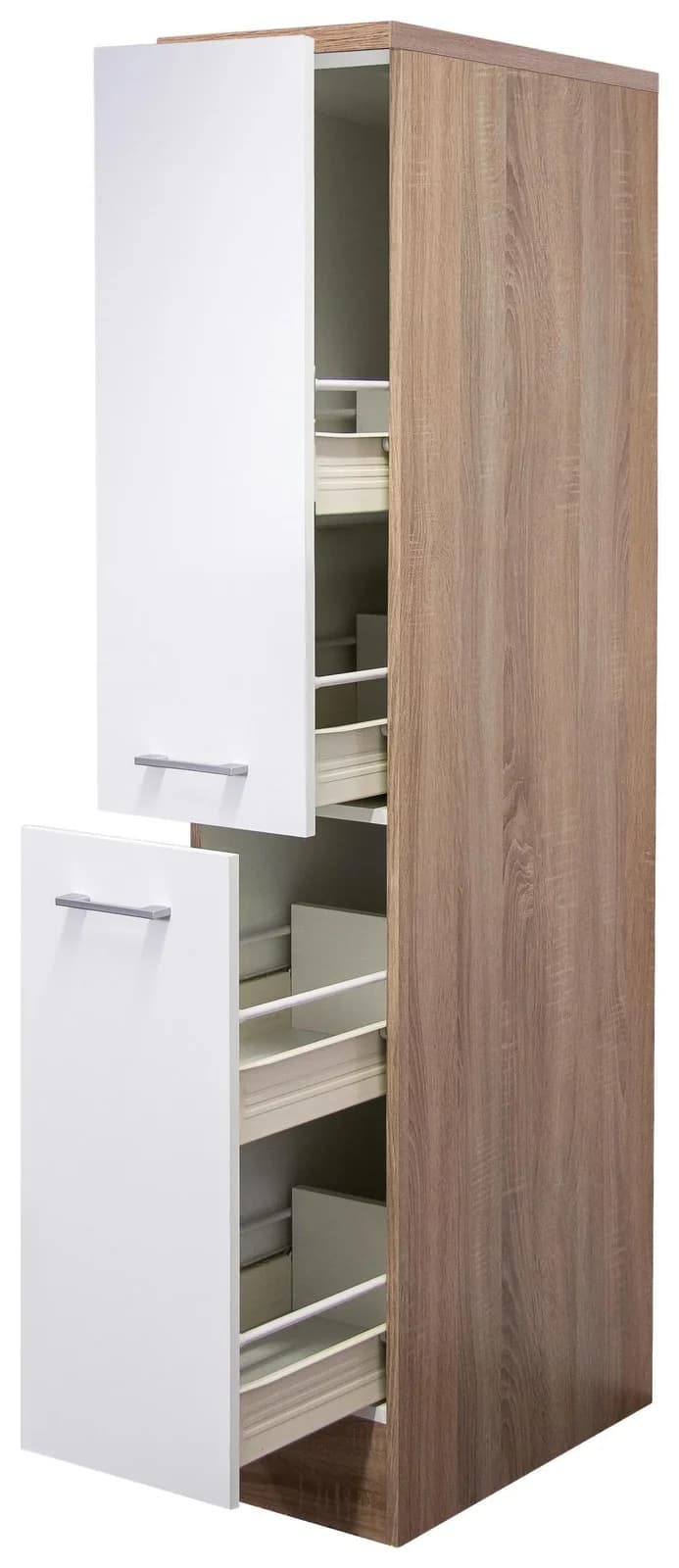 Apothekerschrank FLEX-WELL Samoa Weiß Sonoma Eiche