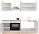 Flex-Well Küchenzeile Samoa 210cm mit E-Geräten Weiß/Eiche Bild 4