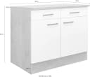 FLEX-WELL Unterschrank Vintea Beige Seidenmatt 100cm Bild 3