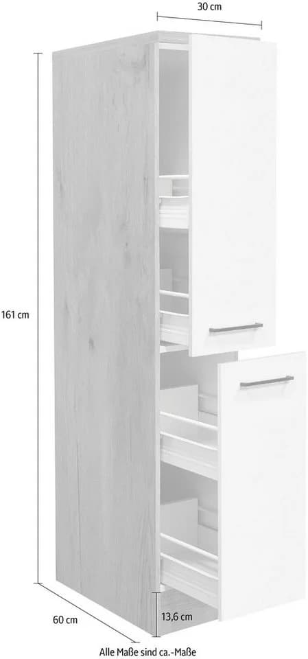 Apothekerschrank FLEX-WELL "Morena" Basaltgrau San Remo Eiche - Bild 3