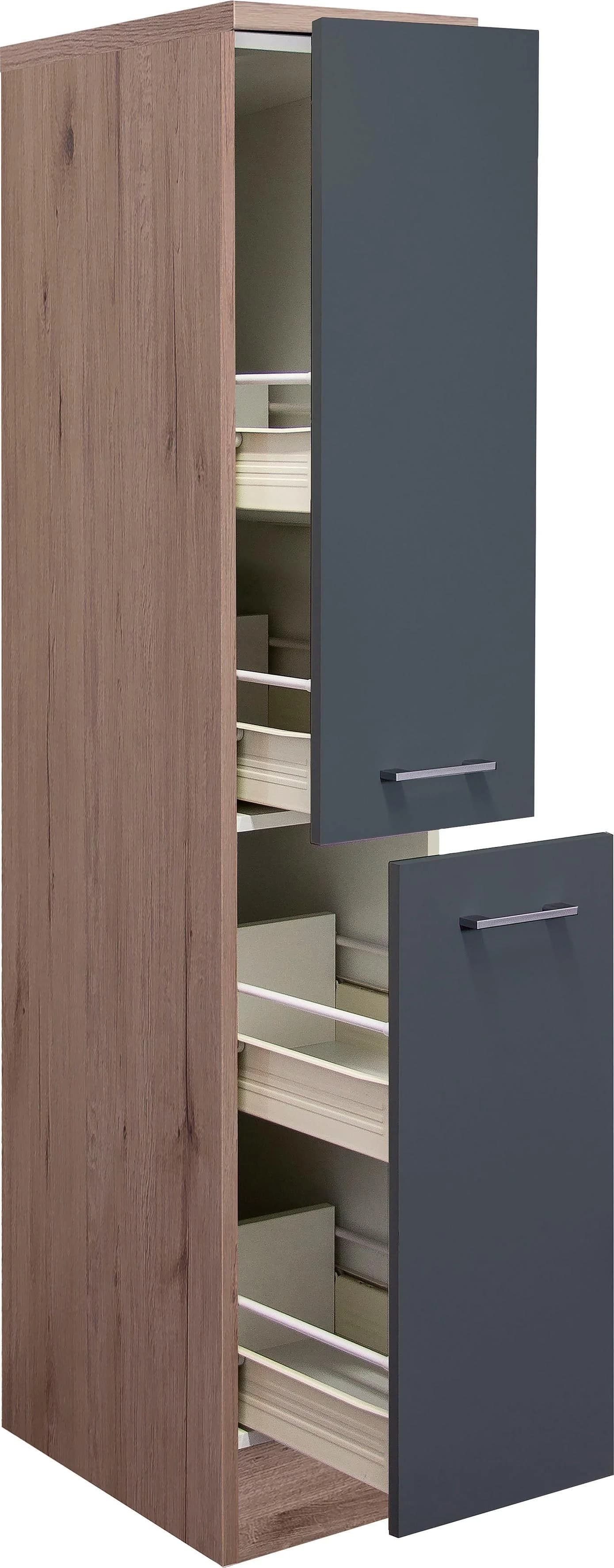 Apothekerschrank FLEX-WELL "Morena" Basaltgrau San Remo Eiche - Bild 5