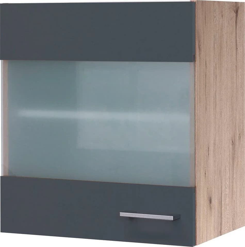 Flex-Well Glashängeschrank Morena Eiche-Optik mit Stollenglastüren - Bild 2