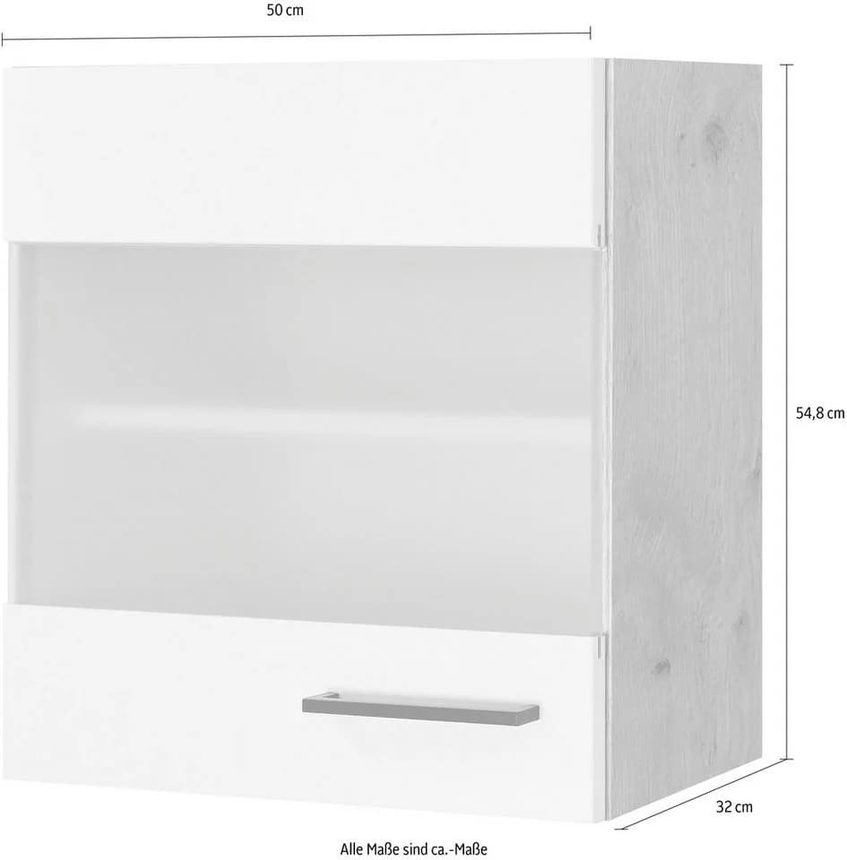 Flex-Well Glashängeschrank Morena Eiche-Optik mit Stollenglastüren - Bild 3