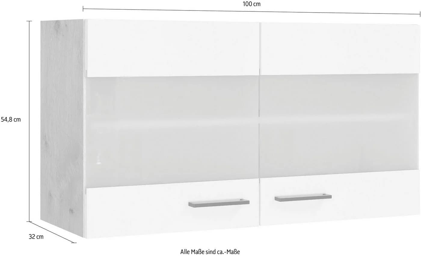 FLEX-WELL Glashängeschrank Morena Grau mit Glastüren - Bild 3