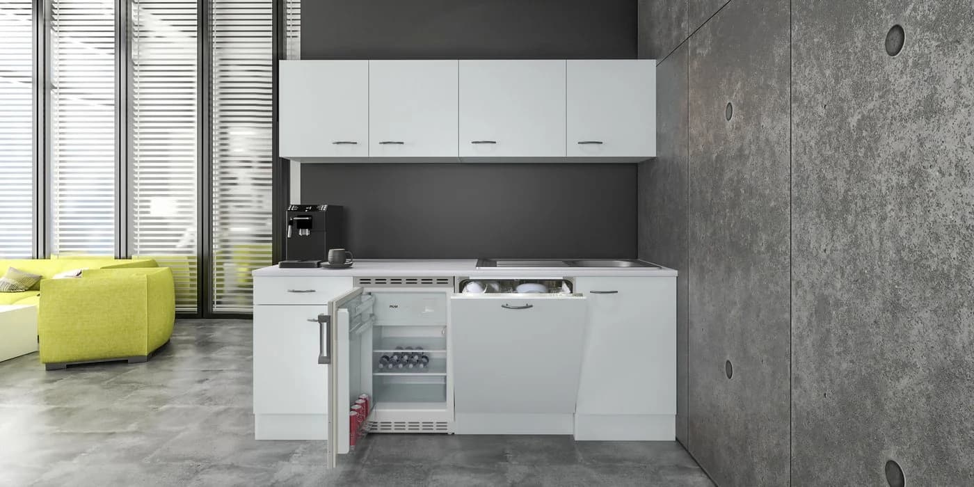 Flex-Well Küchenzeile Wito 210 cm Weiß mit E-Geräten - Bild 2