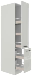 FLEX-WELL Apothekerschrank Lund Grau Glänzend Bild 3