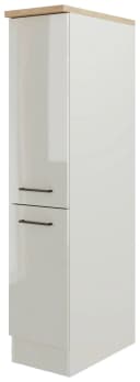 FLEX-WELL Apothekerschrank Lund Grau Glänzend Bild 1