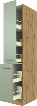 Flex-Well Apothekerschrank Cara Schilfgrün Artisan Eiche Bild 2