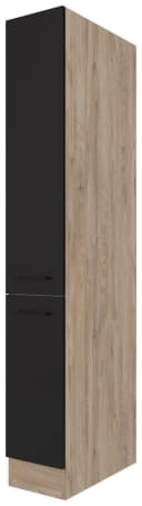 Apothekerschrank FLEX-WELL Capri Schwarz Endgrain Oak Bild 3