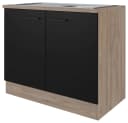 Flex-Well Spülenschrank Capri Schwarz mit Spüle Bild 4