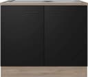 Flex-Well Spülenschrank Capri Schwarz mit Spüle Bild 5
