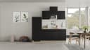 Küchenzeile FLEX-WELL Capri Schwarz Endgrain Oak Bild 1