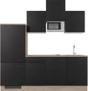 Küchenzeile FLEX-WELL Capri Schwarz Endgrain Oak Bild 2