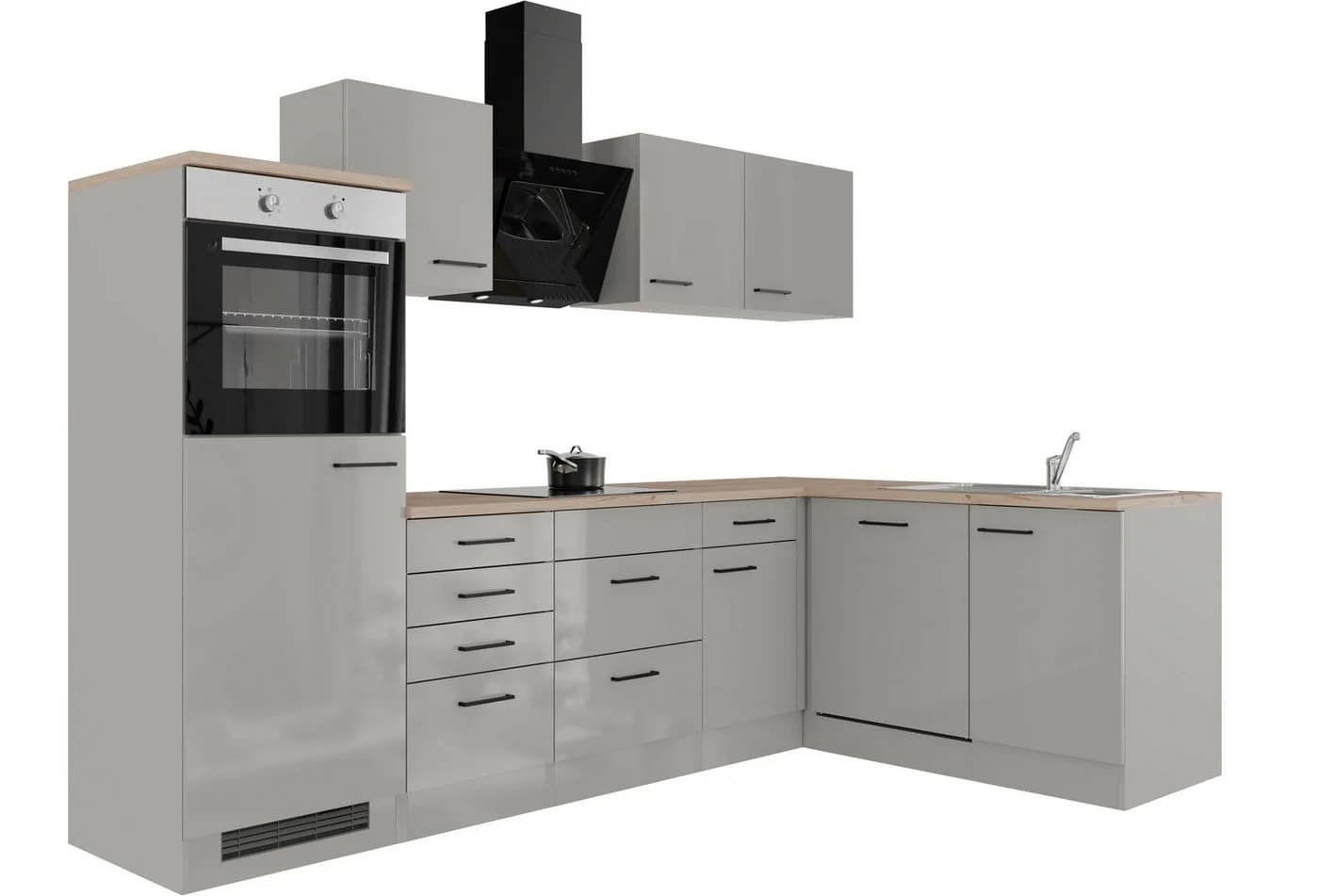 Flex-Well Küche Lund Eckküche Grau mit E-Geräten - Bild 3