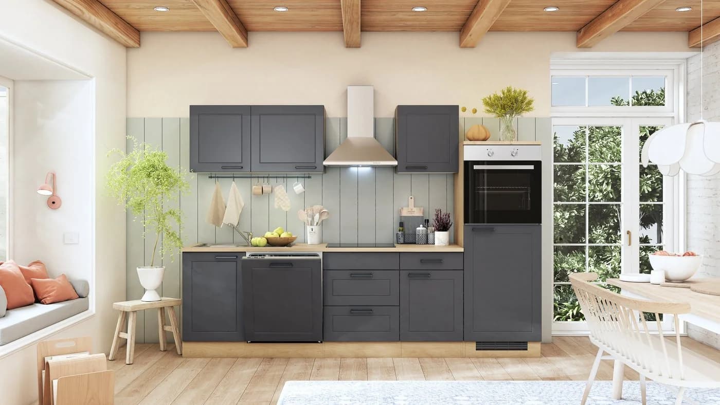 Flexwell Landhaus-Küchenzeile inkl. Elektrogeräte 280 cm - Bild 2