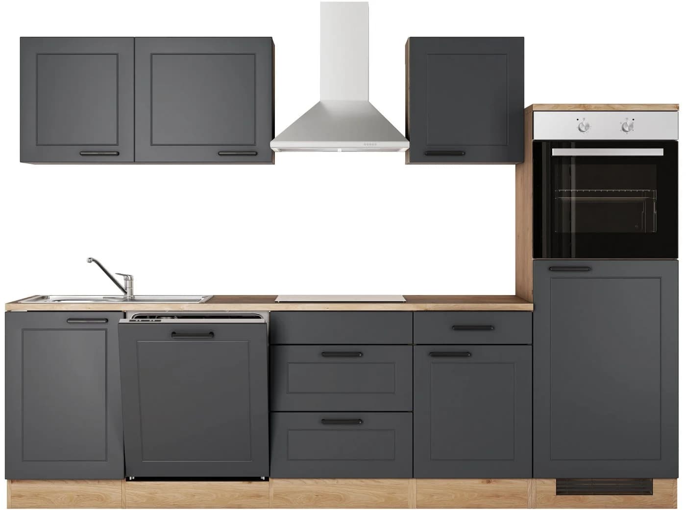 Flexwell Landhaus-Küchenzeile inkl. Elektrogeräte 280 cm - Bild 3