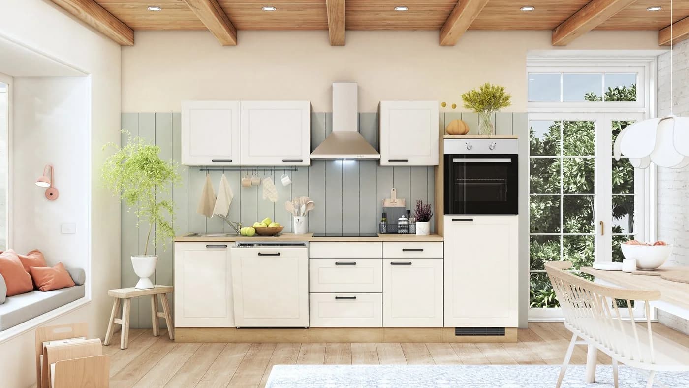 Flexwell Landhaus Küchenzeile inkl. Elektrogeräte 280 cm - G-280-2320-016-JULIA - Bild 2