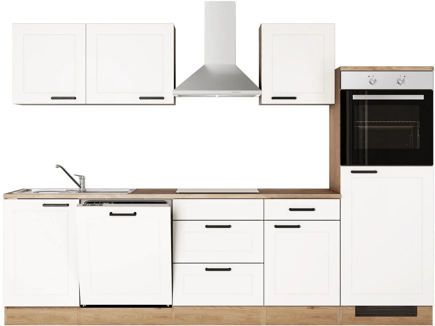 Flexwell Landhaus Küchenzeile inkl. Elektrogeräte 280 cm - G-280-2320-016-JULIA - Bild 3