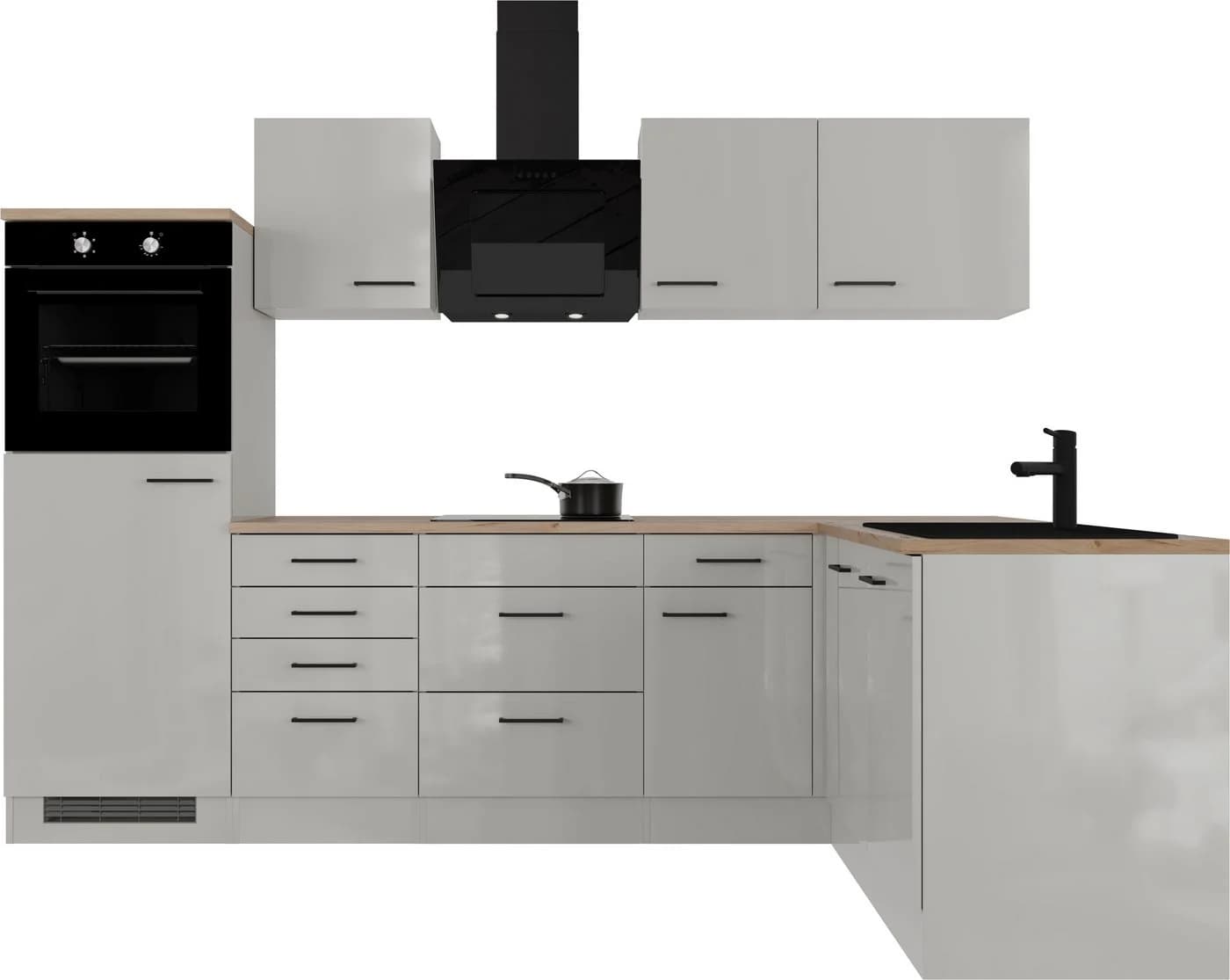 Flex-Well Küche Lund Winkelküche Rauchgrau mit E-Geräten - Bild 2