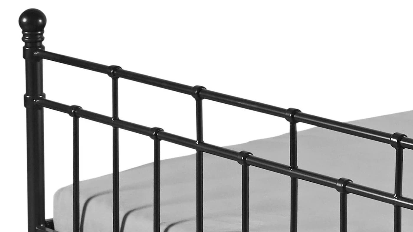 Metallbett Schwarz, 140x200 cm