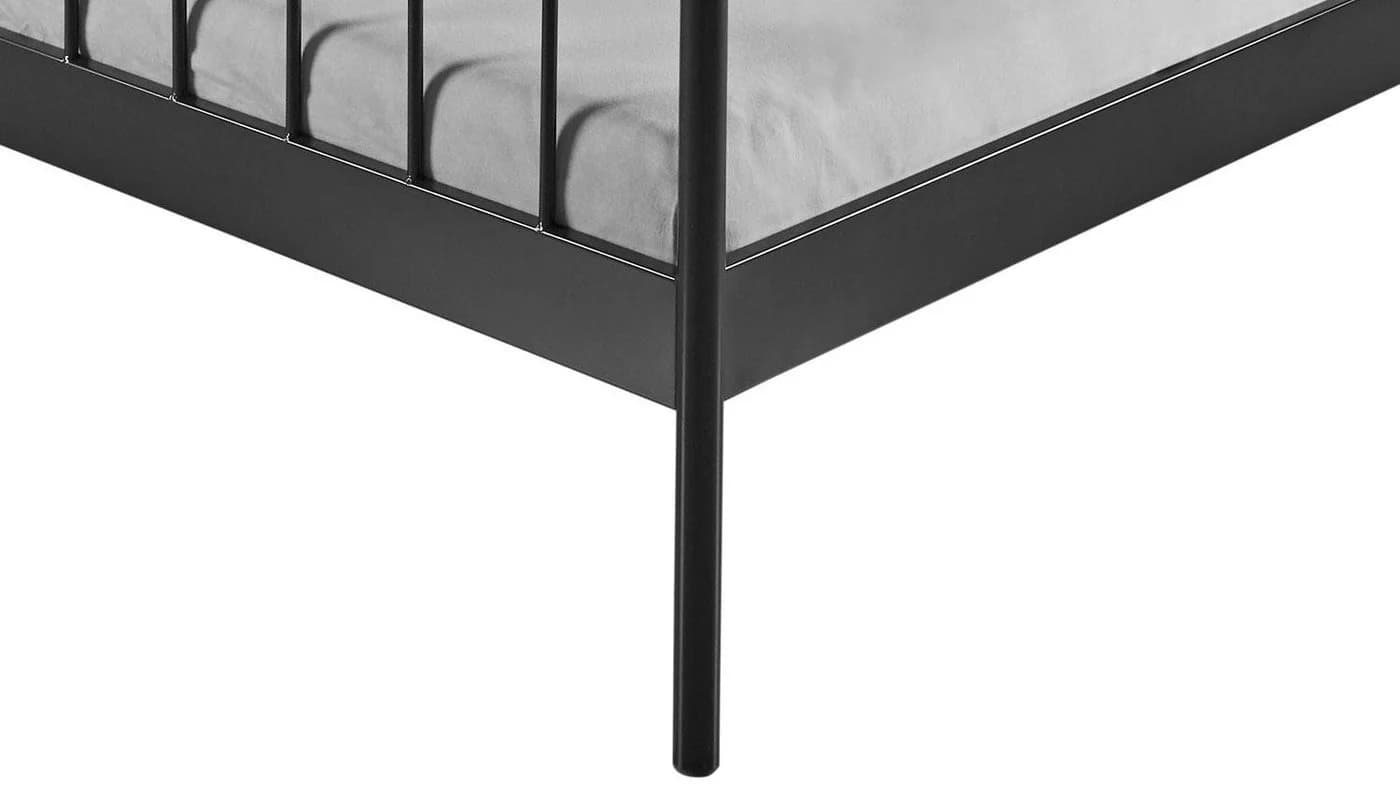 Metallbett Schwarz, 140x200 cm - Bild 3