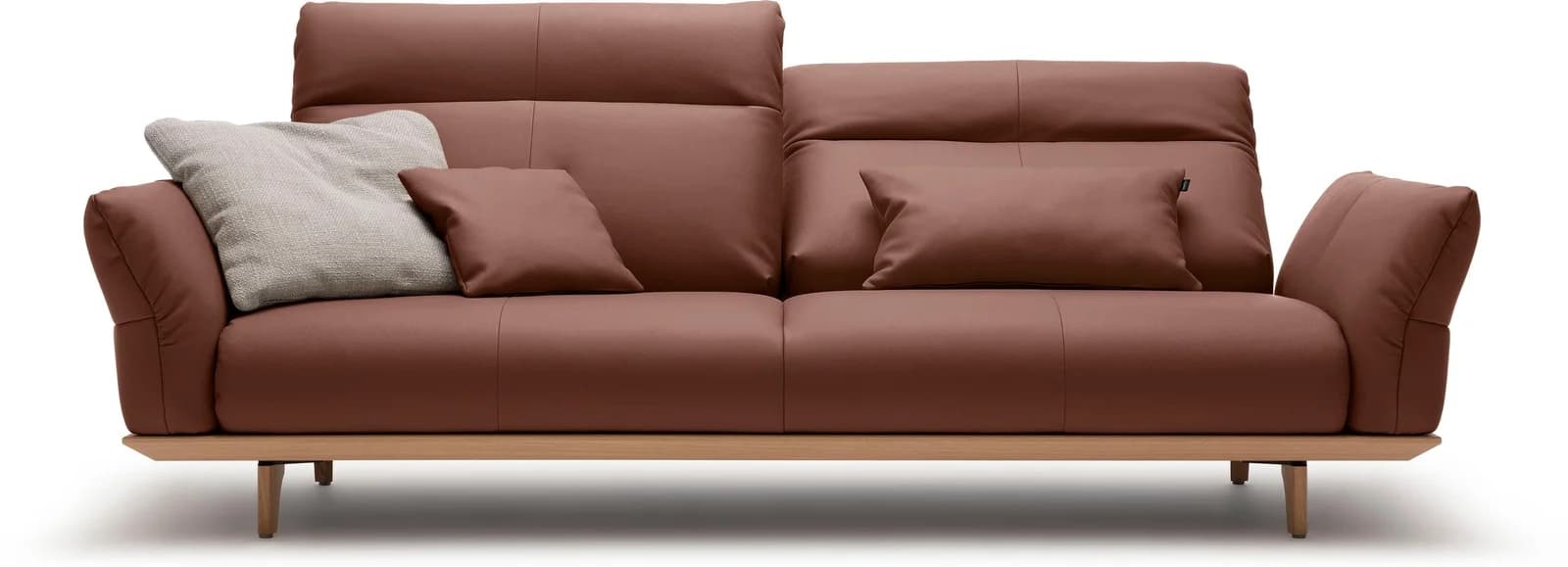 Creation BY ROLF BENZ 3,5-Sitzer Sofa CR.460 Braun Echtes Rindsleder