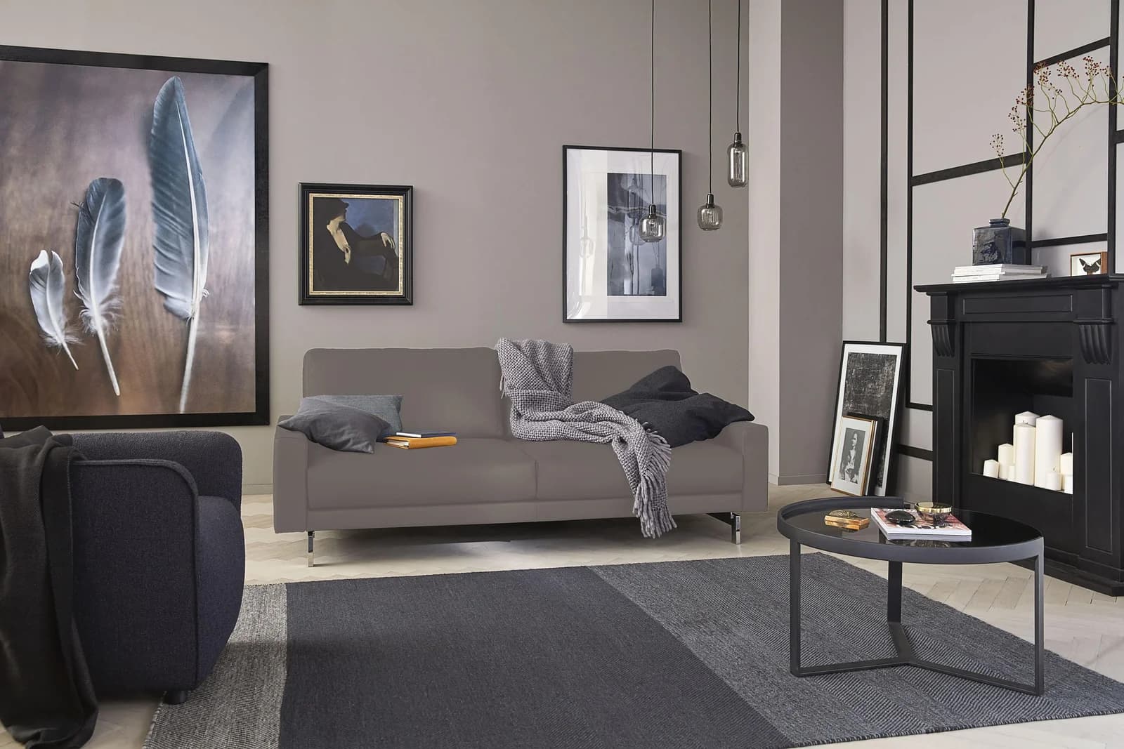 Creation BY ROLF BENZ 3-Sitzer Sofa CR.450 Beige/Grau